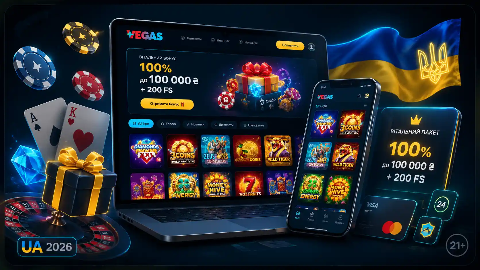 Онлайн казино Vegas &mdash; огляд для українських гравців 2026